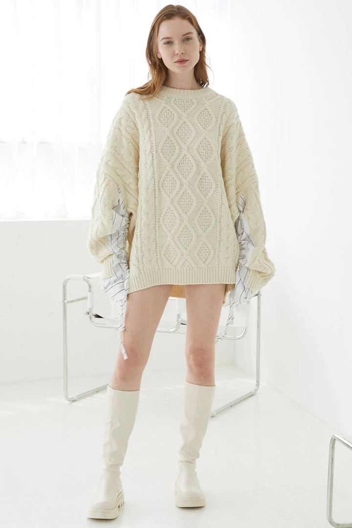 STORETS Influencer Sadie Shirt Combo Knit Pullover Knitwear