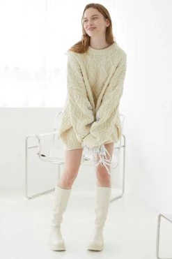 STORETS Influencer Sadie Shirt Combo Knit Pullover Knitwear