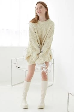 STORETS Influencer Knitwear Sadie Shirt Combo Knit Pullover