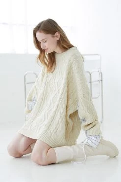 STORETS Influencer Knitwear Sadie Shirt Combo Knit Pullover