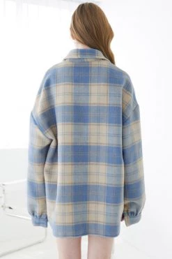 STORETS Lydia Oversized Shacket In Plaid
