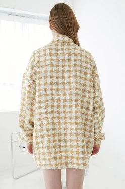 STORETS SALE Piper Houndstooth Tweed Shacket CLOTHING