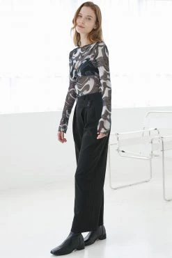 STORETS SALE Rylee Diagonal Mesh Top