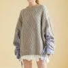 STORETS CLOTHING Sadie Shirt Combo Knit Pullover