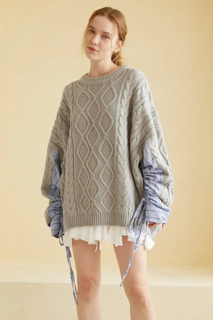 STORETS CLOTHING Sadie Shirt Combo Knit Pullover