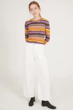 STORETS Kinsley Punched White Jeans