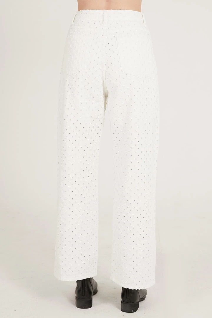 STORETS Kinsley Punched White Jeans