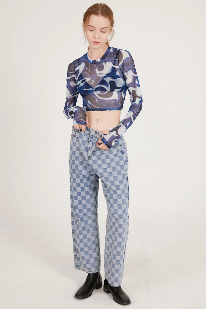 STORETS Nadia Mesh Top W/Thumb Hole