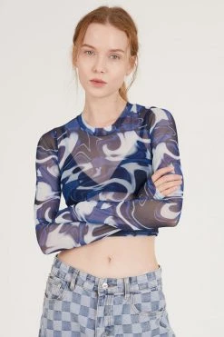 STORETS Nadia Mesh Top W/Thumb Hole