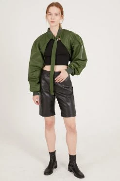 STORETS CLOTHING Mila Cropped Aviator Jacket