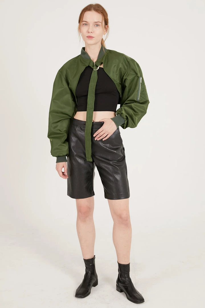 STORETS CLOTHING Mila Cropped Aviator Jacket