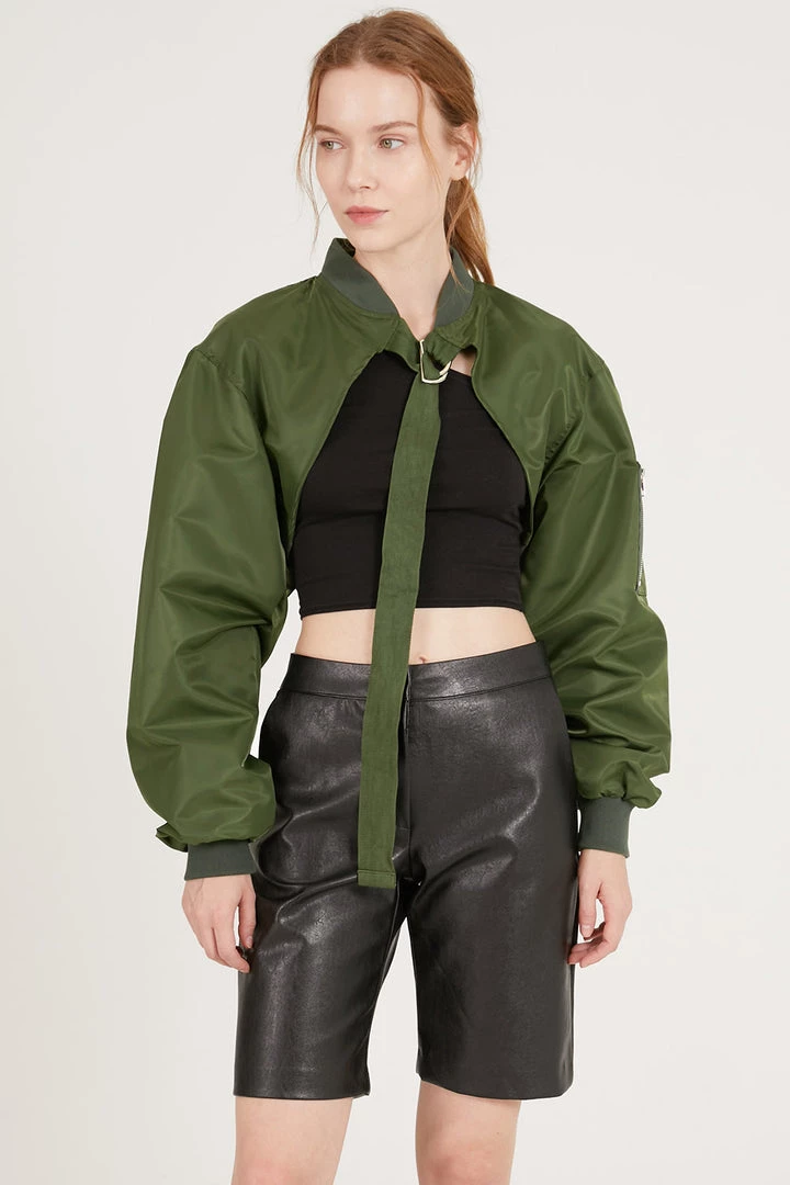 STORETS CLOTHING Mila Cropped Aviator Jacket