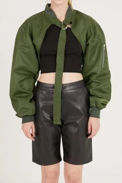 STORETS CLOTHING Mila Cropped Aviator Jacket