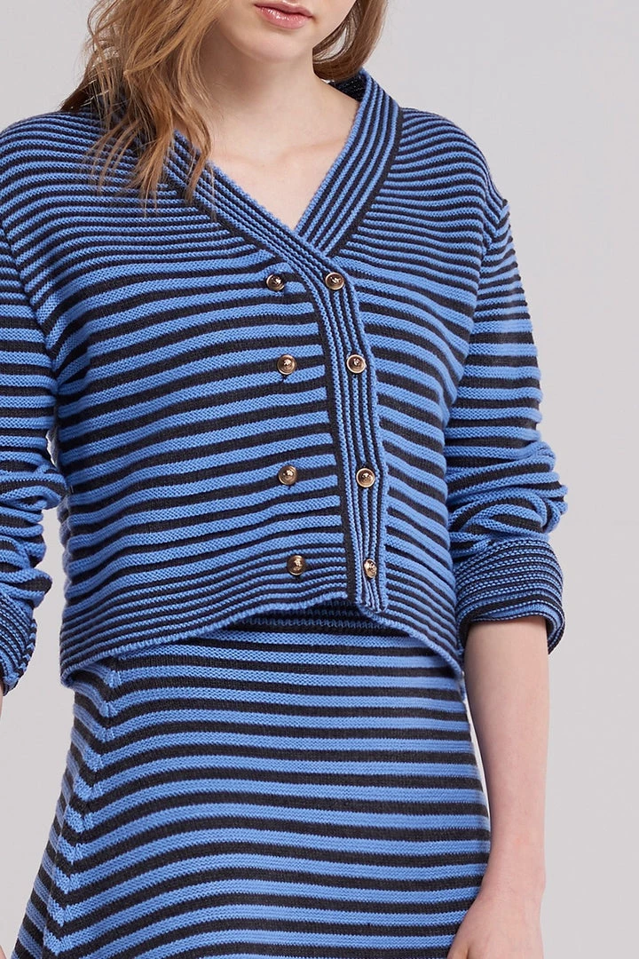 STORETS SALE Betty Stripe Mix Cardigan CLOTHING