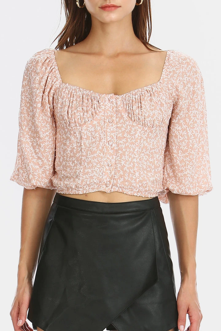 STORETS SALE Bella Flower Printed Bustier Top CLOTHING