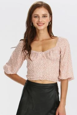 STORETS SALE Bella Flower Printed Bustier Top CLOTHING