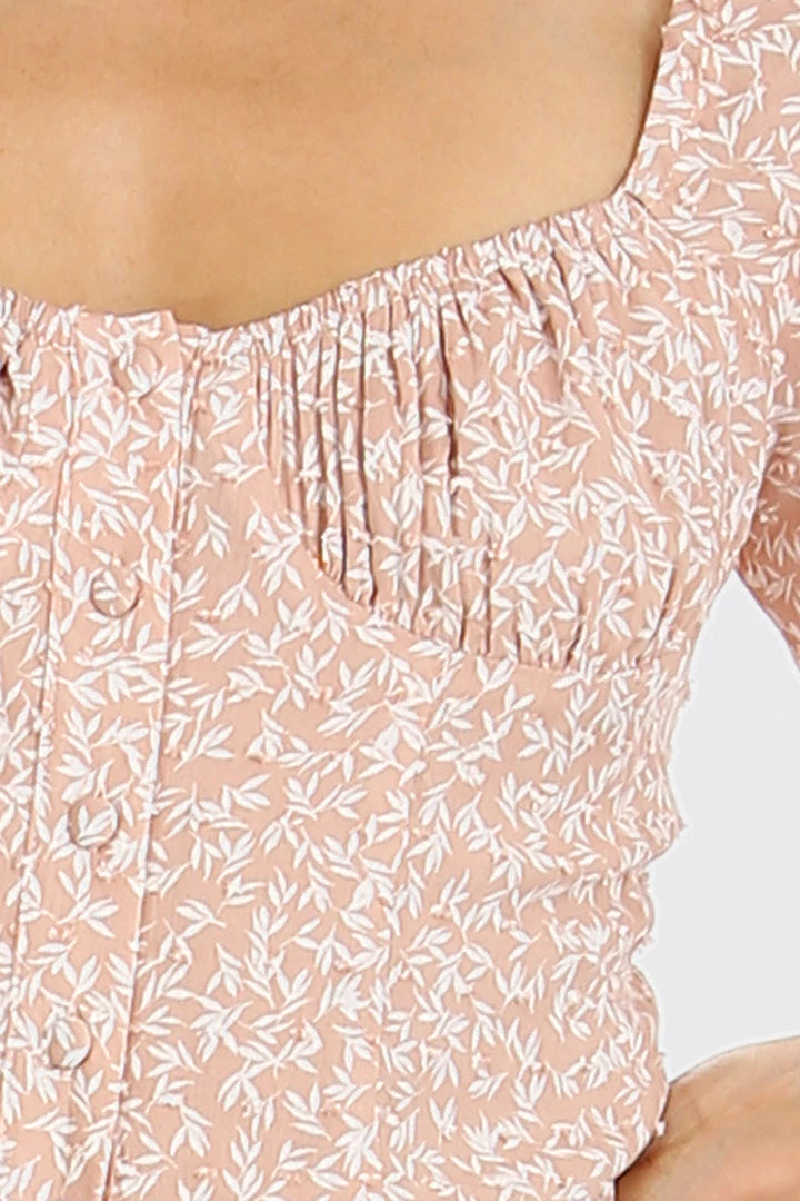 STORETS SALE Bella Flower Printed Bustier Top CLOTHING