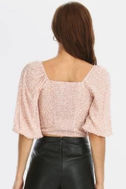 STORETS SALE Bella Flower Printed Bustier Top CLOTHING