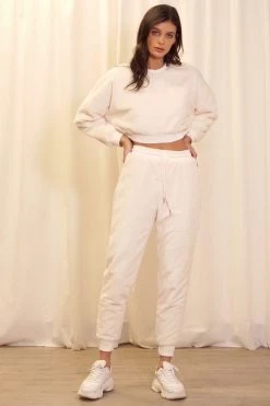 STORETS SALE CLOTHING Lily Fuzzy Cropped Sweatshirt