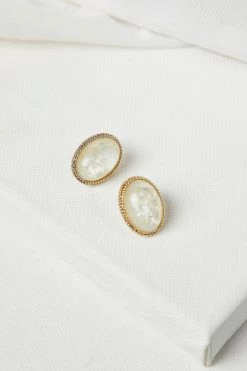 STORETS ACCESSORIES Ellipse Resin Stud Earrings