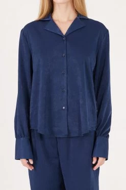 STORETS CLOTHING Rose Matte Satin Oversized Shirt