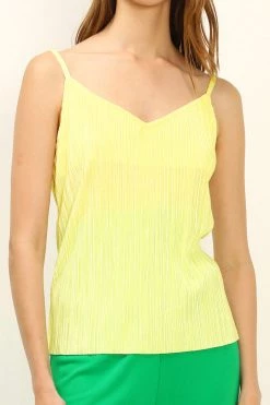 STORETS CLOTHING Jade Plisse Strap Top