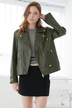 STORETS Samantha Faux Leather Jacket CLOTHING