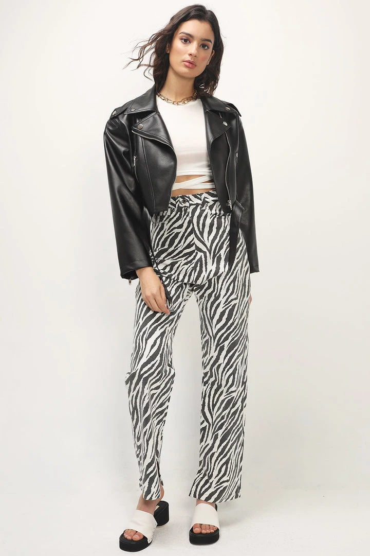 STORETS Gracelyn Cropped Biker Jacket
