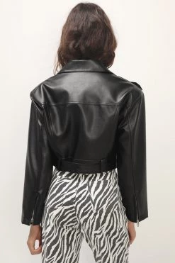 STORETS Gracelyn Cropped Biker Jacket