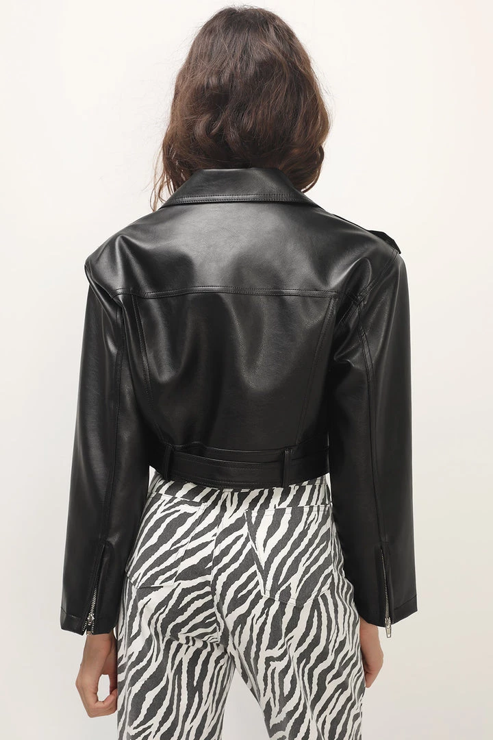 STORETS Gracelyn Cropped Biker Jacket