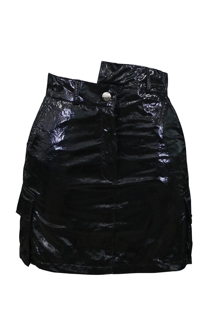STORETS CLOTHING Kana Crinkle Metallic Skirt