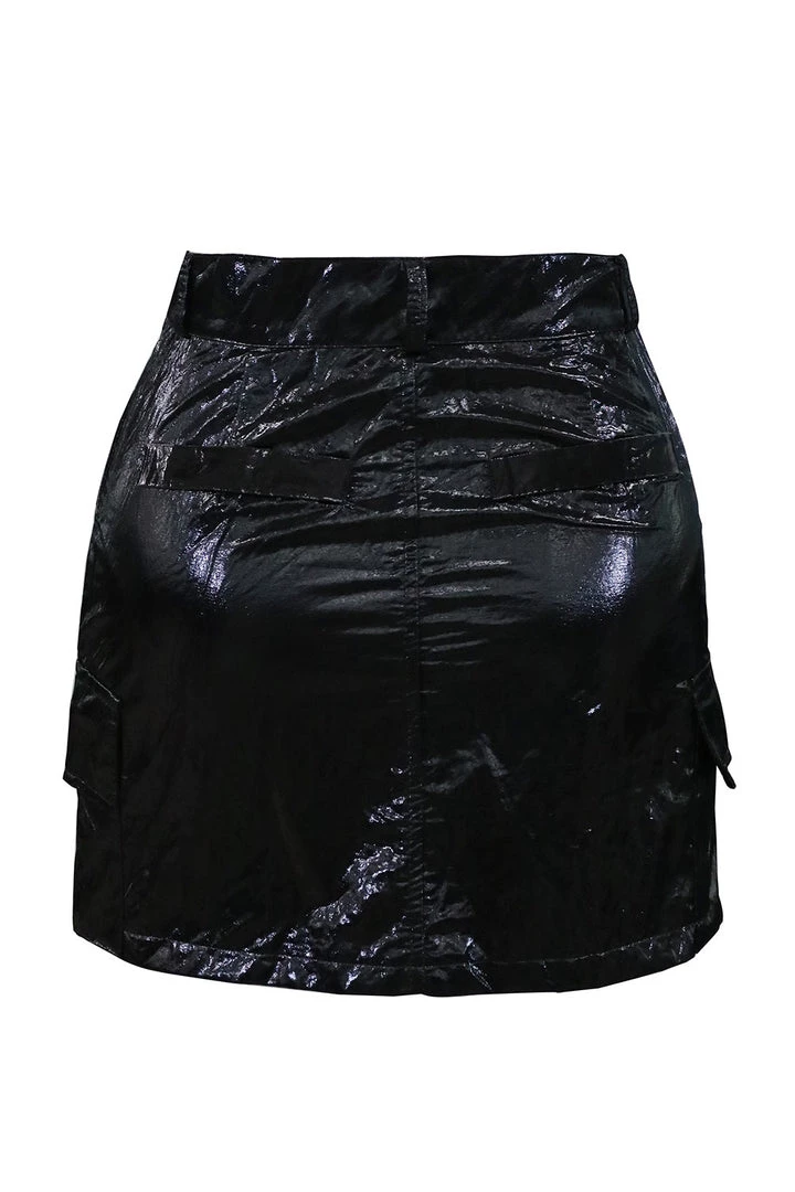 STORETS CLOTHING Kana Crinkle Metallic Skirt