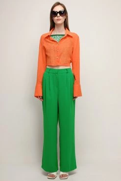 STORETS Skylar Sheer Cropped Shirt