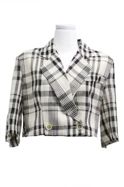STORETS Kinsley Slash Cut Plaid Blazer