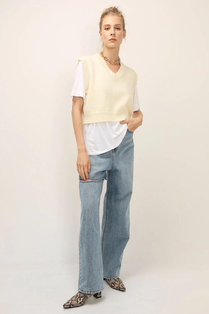 STORETS SALE Diana Cropped Knit Vest CLOTHING