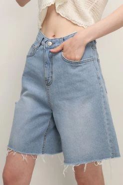 STORETS SALE Piper Cutout Slash Denim Shorts