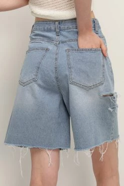 STORETS SALE Piper Cutout Slash Denim Shorts