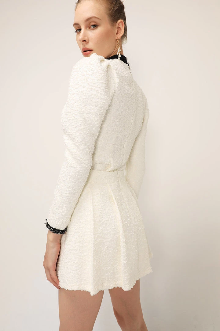 STORETS SALE Eliana Tie Neck Textured Top CLOTHING