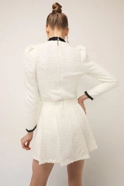 STORETS SALE Eliana Tie Neck Textured Top CLOTHING