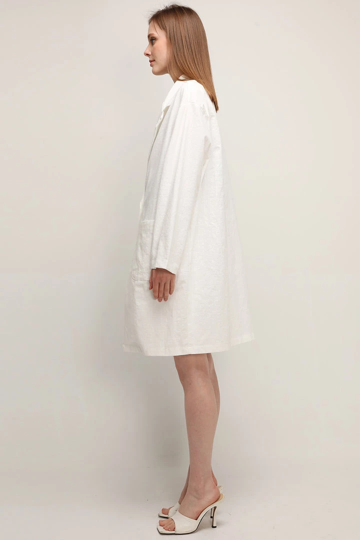 STORETS Eleanor Linen Long Blazer CLOTHING