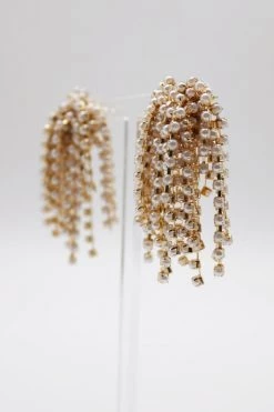 STORETS Faux Pearl Stamens Earrings