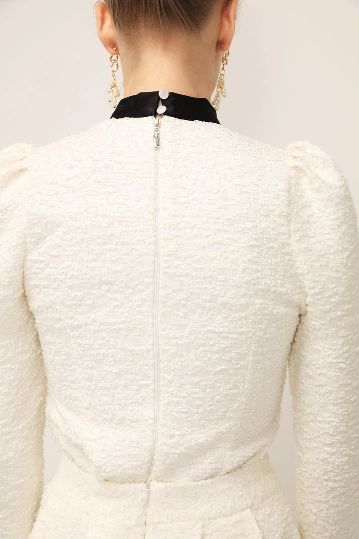 STORETS SALE Eliana Tie Neck Textured Top CLOTHING