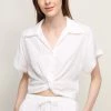 STORETS CLOTHING Serenity Twist Crop Shirt