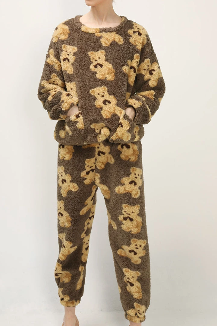 STORETS Riley Teddy Borg Pajama Set CLOTHING