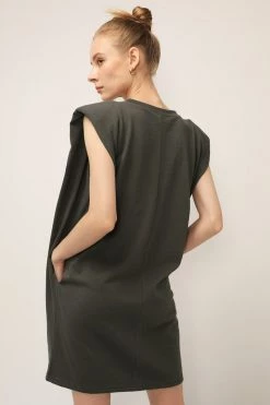 STORETS SALE CLOTHING Kinley Padded Shoulder Muscle Dress