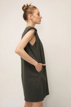 STORETS SALE CLOTHING Kinley Padded Shoulder Muscle Dress