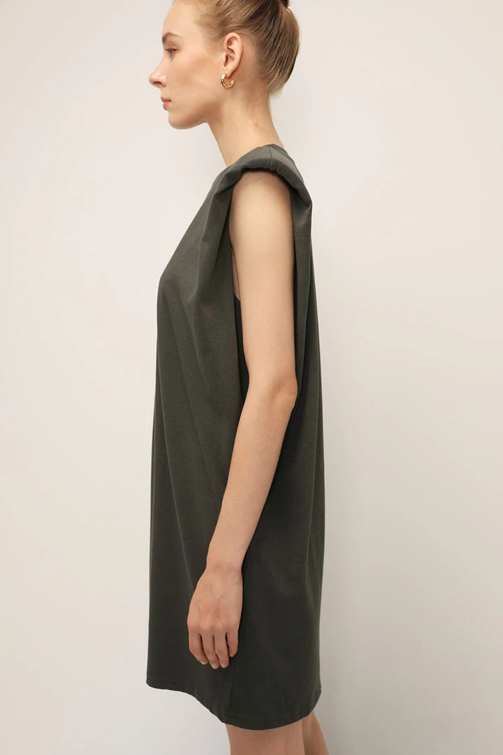 STORETS SALE CLOTHING Kinley Padded Shoulder Muscle Dress