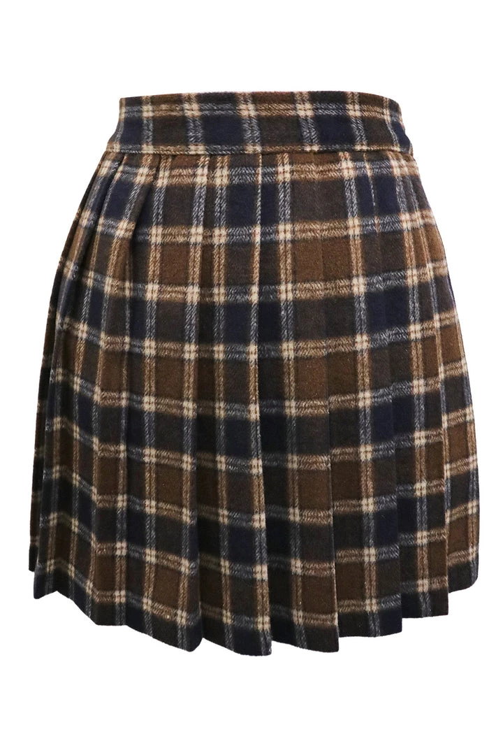 STORETS Ava Fuzzy Plaid Tennis Skort CLOTHING