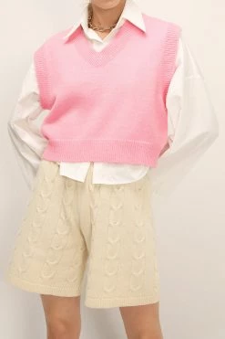 STORETS SALE Diana Cropped Knit Vest CLOTHING