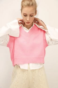 STORETS SALE Diana Cropped Knit Vest CLOTHING